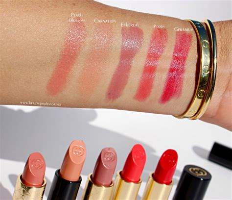 Gucci sheer swatches